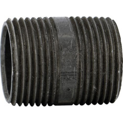 Mamelon 530 tube soudé filetage conique longueur 60mm noir D40x49 réf.530N6040