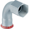 Coude taraudé 90° D18-1/2, acier carbone Réf 20555