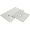 Revêtement prêtàposer wedi Fundo Top pour wedi Fundo Primo excentré, format 1200x900x6mm en coloris Stone gris, matériau minéral aspect  pierre naturelle Réf : 072010501
