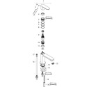 Mitigeur de lavabo 110  Rebris S CoolStart sans tirette ni vidage Noir mat Réf. 72520670