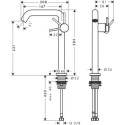 Mitigeur lavabo 240 Tecturis S Fine CoolStart, bonde Push-Open Chromé Réf. 73370000