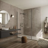 Système de panneaux muraux étanches Polyrey Nuance support composite profil rainure + languette décor Marbre Taisa M124 finition EXM format 260x120cm épaisseur 11,7mm