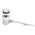 Bonde pour lavabo auto laiton chromé brillant L3212 réf.501030