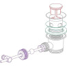 Bonde pour lavabo auto laiton chromé brillant L3212 réf.501030