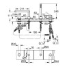Façade pour combiné monocommande 4 trous montage avec ou sans châssis GROHE Plus Hard Graphite brossé 29307AL3