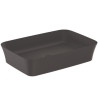Vasque à poser rectangulaire Ipalyss - 55 x 38 cm - sans plage de robinetterie ni trop plein - finition noir mat Réf. E2076V3