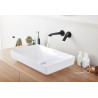 Façade mitigeur de lavabo encastré mural VIVENIS bec L 192 mm bonde à écoulement libre Noir mat Réf. 75050670