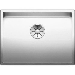 Cuve à encastrer et/ou à fleur en acier inox lisse BLANCO CLARON 550 IF/A vidage 90mm auto InFino et BLANCO PushControl et siphon couleur brossé aspect mat garantie à vie Réf. 521639