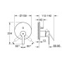 Mitigeur mécanique 2 sorties avec inverseur Lineare Hard Graphite brossé Réf. 24064AL1