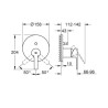 Mitigeur mécanique 2 sorties avec inverseur Lineare Hard Graphite brossé Réf. 24064AL1