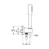 Ensemble de douche 1 jet avec support mural Euphoria Cosmopolitan Stick Chromé GROHE Réf.26404000