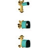 Corps d'encastrement thermostatique encastré 20 x 27, 12 x 12, STARCKSHOWER chromé réf. 10754180