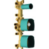 Corps d'encastrement thermostatique encastré 20 x 27, 12 x 12, STARCKSHOWER chromé réf. 10754180