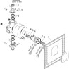 Corps d'encastrement thermostatique encastré 20 x 27, 12 x 12, STARCKSHOWER chromé réf. 10754180