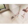 Kit Frame porte-serviettes externe + tablette interne Hd 130-180 cm version gauche profilés Or Rose Brossé (R) Réf : R80KUFRHD18S-R