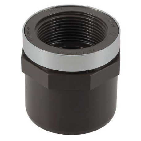 Manchon mixte taraudé avec bague de renfort SYSTEM'O PVC Femelle-Mâle diamètre : 50/63-40x49 HMM50