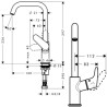 Mitigeur de lavabo FOCUS, 240 mm, sans tirette ni vidage, chromé réf. 31519000