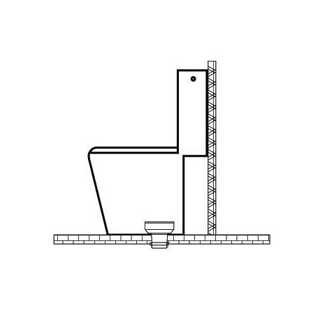 Manchette WC droit N°5 blanche à lèvres Ø 80mm (Aspirambo) Réf. 214-005