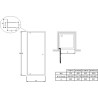 Porte de douche pivotante SERENITY 100 cm chrome Réf. E14P100GA