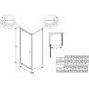 Porte de douche pivotante SERENITY 100 cm chrome Réf. E14P100GA