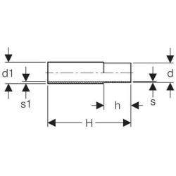 Jonction à emb ext. à souder D15-17,2x1,20mm acier réf 12412