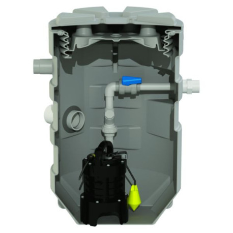 Station de relevage eaux usées à enterrer Sanifos 280 - 1 pompe avec système de dilacération Réf. SANIFOS280GRS