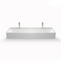 Vasque rectangulaire STELLA 120 x 40 cm finition mat sans trop plein avec perçement pour mitigeur Réf. NS-4201