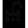 Mélangeur de lavabo Axor MONTREUX à pont avec bec mobile, nickel brossé réf. 16510820