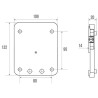 Platine de fixation pour rail, blanc réf. 44710