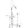Robinetterie électronique Axor Starck pour lavabo sans manette de réglage de température sur batterie réf. 12172000