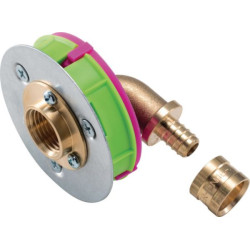 Kit STARFIX MONO à glissement D12 avec rosace en inox réf.0256RS