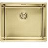 Cuve inox PVD reflet d'or BXM 110-50 avec revêtement, 1 cuve R12 , sans égouttoir, 54 x45 cm , Vidage manuel , bonde 9 cm , trop-plein discret réf: 199086