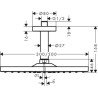 Douche de tête HG Raindance E 300 Air 1jet avec raccordement plafond 100 mm réf. 26250000