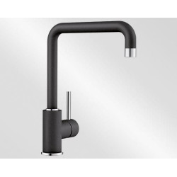 Mitigeur monotrou à col de cygne orientable BLANCO MILI sans douchette couleur SILGRANIT Look Anthracite garantie 2 ans Réf. 523103
