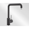 Mitigeur monotrou à col de cygne orientable BLANCO MILI sans douchette couleur SILGRANIT Look Anthracite garantie 2 ans Réf. 523103
