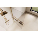 Kit Frame porte-serviettes externe + tablette interne Hd 120 cm version droite profilés Silver Réf : R80KUFRHD12D-B