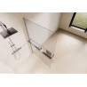 Kit Frame porte-serviettes externe + tablette interne Hd 120 cm version droite profilés Silver Réf : R80KUFRHD12D-B