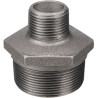 Mamelon réduit 245R fonte malléable noir mâle-mâle 50x40 réf.245050040N