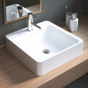 Vasque carrée TANIA 40 cm finition mat sans trop plein Réf. NS-1109
