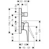 Set de finition pour mitigeur bain/douche encastré Metropol - finition aspect doré poli Réf. 32545990