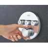 Thermostatique pour installation encastrée 3 sorties Grohtherm SmartControl Chromé 29121000