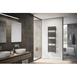 Sèche-serviette eau chaude Ellipsis 642W , azurite 3 1200x600x53, 12,9kg (T30 EGAL 367W). Réf. ELM060B6CIR01NNN01