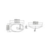 Vasque ovale SOFIA 60 cm finition mat sans trop plein Réf. NS-5009