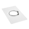 Plaque de propreté 300 x 500 pour poële diamètre 80 mm blanc réf. 127080
