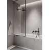 Système de panneaux muraux étanches Polyrey Nuance support composite profil bord arrondi + languette - Béton Bullé B133 finition FIA - 260x120cm x 11,7mm Réf.940094