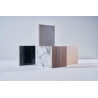 Système de panneaux muraux étanches Polyrey Nuance support composite profil bord arrondi + languette - Béton Bullé B133 finition FIA - 260x120cm x 11,7mm Réf.940094