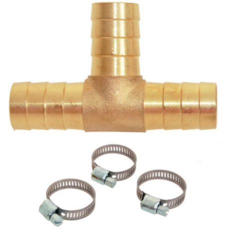 Té cannelé laiton diamètre 19mm + co Réf. 98.00108