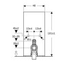 Panneau sanitaire Geberit MONOLITH pour wc au sol 101 cm Verre blanc Réf. 131.002.SI.5