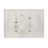 Plaque de commande duo pour bâti-support blanc 204x147mm Ref. WPCDUOB
