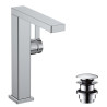 Mitigeur lavabo 210 Tecturis E Fine CoolStart avec bec pivotant et bonde Push-Open Chromé Réf. 73060000